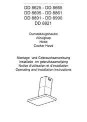 AEG DD 8821 Montage- Und Gebrauchsanweisungen