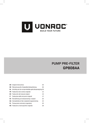 VONROC GP808AA Bersetzung Der Originalbetriebsanleitung