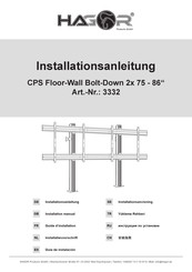 HAGOR CPS Floor-Wall Bolt-Down 2x 75-86 Installationsanleitung