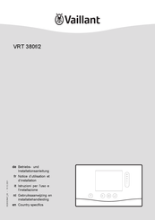 Vaillant VRT 380f/2 Betriebs Und Installationsanleitung