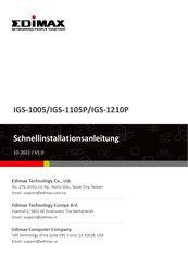 Edimax IGS-1105P Schnellinstallationsanleitung