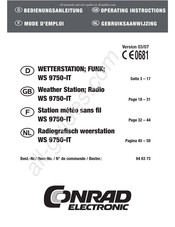 Conrad Electronic WS 9750-IT Bedienungsanleitung