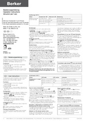 Berker 8560 71 00 Bedienungsanleitung