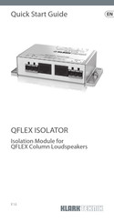 Klark Teknik QFLEX Isolator Schnellstartanleitung
