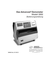 Advanced Instruments Osmometer 3900 Bedienungsanleitung