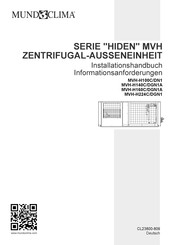 mundoclima HIDEN MVH-H100C/DN1 Installationshandbuch