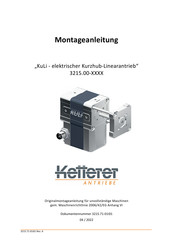 Ketterer KuLi 3215.00-Serie Montageanleitung