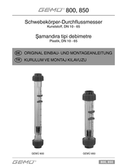 Gemü 800 Original Einbau- Und Montageanleitung
