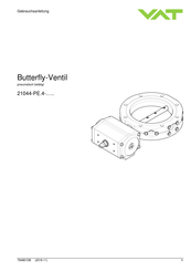VAT Butterfly-Ventil 21044-PE.4-000 Gebrauchsanleitung