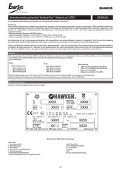 EnerSys Hawker Water Less Atex Betriebsanleitung