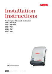 Fronius Symo Advanced 12.0-3 208-240 Installationsanleitung