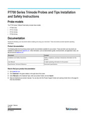 Tektronix P7713 Installations- Und Sicherheitshinweise