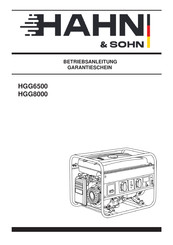 Hahn & Sohn HGG6500 Betriebsanleitung Und Garantiekarte