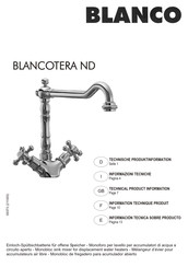 Blanco BLANCOTERA ND Technische Produktinformation
