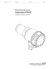 Endress+Hauser Solimotion FTR20 Betriebsanleitung