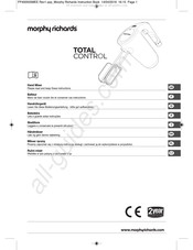 Morphy Richards TOTAL CONTROL Bedienungsanleitung