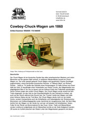 Faller MODEL TRAILWAYS Cowboy-Chuck-Wagen um 1860 Bedienungsanleitung