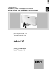 Helios AirPal-IVSS Montage- Und Betriebsvorschrift
