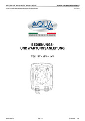 AQUA TEC-1VV Bedienungs- Und Wartungsanleitung