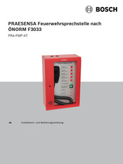 Bosch PRAESENSA PRA-FMP-AT Installations- Und Bedienungsanleitung