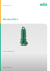Wilo Rexa PRO-S Einbau- Und Betriebsanleitung