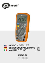 Sonel CMM-40 Bedienungsanleitung