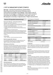 steute RF 96 SW915 Serie Montage- Und Anschlussanleitung