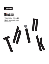 Lenovo ThinkVision 62CE Bedienungsanleitung