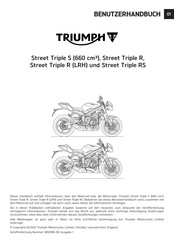 Triumph Street Triple R Benutzerhandbuch