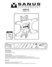 Sanus VisionMount VST15 Bedienungsanleitung