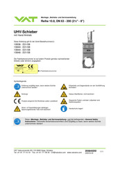 VAT 10840-E01/08 Montage-, Betriebs- Und Serviceanleitung