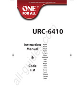 One for All URC-6410 Bedienungsanleitung