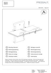 Pressalit R8575572 Montageanleitung
