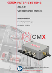 HYDAC FILTER SYSTEMS ConditionSensor Interface CSI-C-11 Bedienungsanleitung