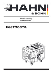 Hahn & Sohn HGG22000E3A Betriebsanleitung Und Garantiekarte