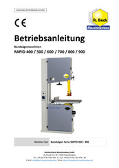 R. Beck Maschinenbau RAPID 800 Betriebsanleitung