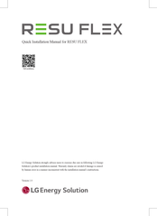 LG RESU FLEX Schnellinstallationsanleitung
