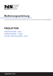 MSW Motor Technics MSW-PROFRAME-250 Bedienungsanleitung