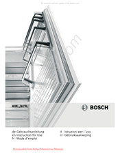 Bosch KFR Serie Gebrauchsanleitung