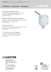 Sauter EGT348F931 Bedienungs- Und Montageanleitung