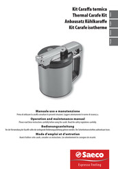 Saeco Kuhlkaraffe Bedienungsanleitung