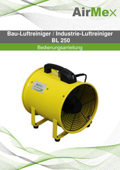 AirMex Industrie-Luftreiniger BL 250 Bedienungsanleitung