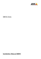 Axis Communications Ex Serie Installationsanleitung