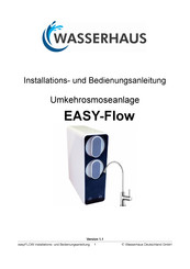 Wasserhaus EASY-Flow Installations- Und Bedienungsanleitung