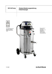 Columbus IWV 80 Pump Original Bedienungsanleitung