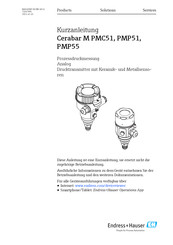 Endress+Hauser Cerabar M PMC51 Kurzanleitung