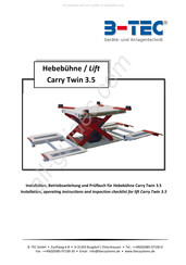 B-tec Carry Twin 3.5 Installations-/Betriebsanleitung