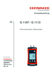 GHM GREISINGER G 1113 Bedienungsanleitung