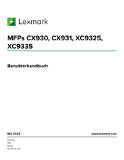 Lexmark CX930 Benutzerhandbuch