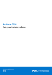 Dell Latitude 5531 Einrichtung Und Technische Daten